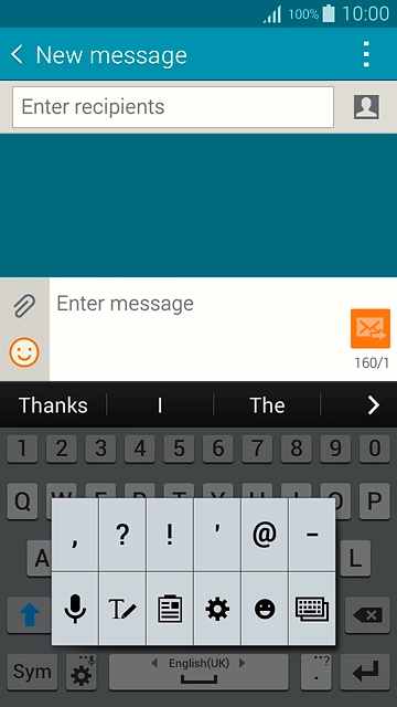 Press the settings icon.