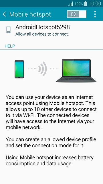 Press the menu icon.