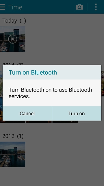If Bluetooth is turned off:Press Turn on to turn on Bluetooth.