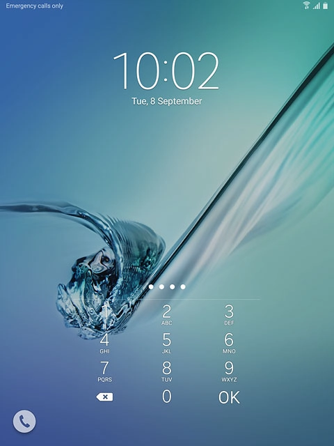 Key in your PIN and press OK.If your tablet rejects the SIM:Contact your distributor or service provider where you bought your tablet.