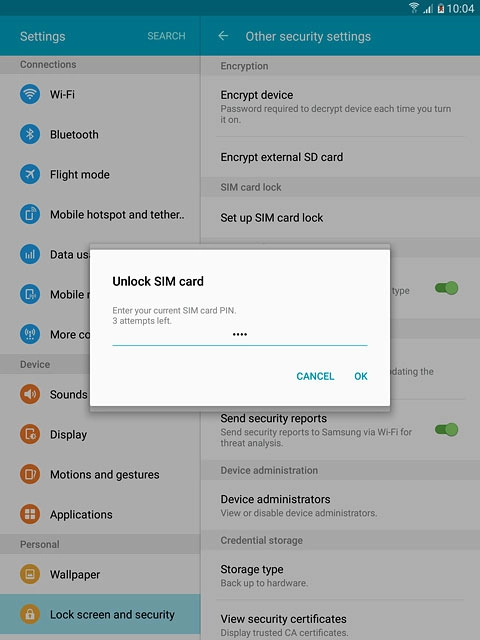 Key in your PIN and press OK.