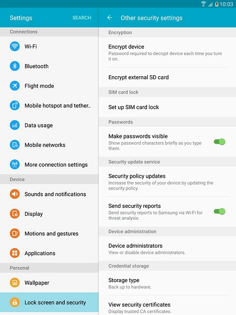 Press Set up SIM card lock.