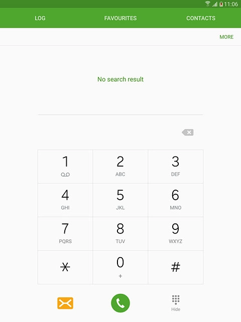 Press and hold 1 to call voicemail.
