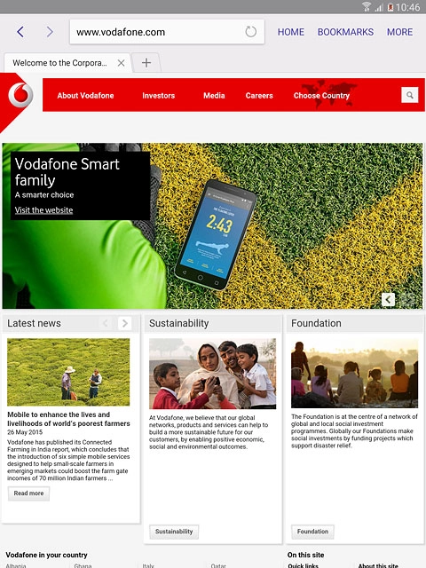 Press the address bar.