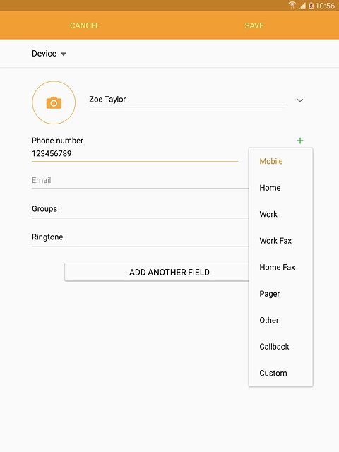 Press the required number type.