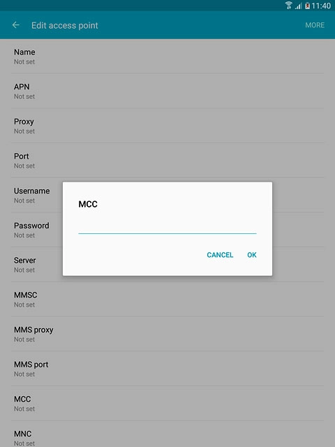 Key in 505 and press OK.
