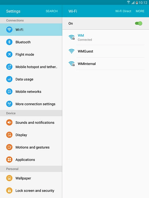 Press Mobile networks.