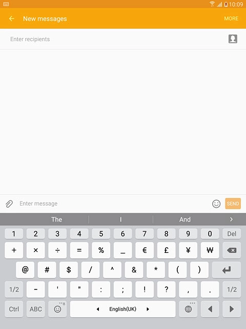 Press the required numbers or the required symbols.