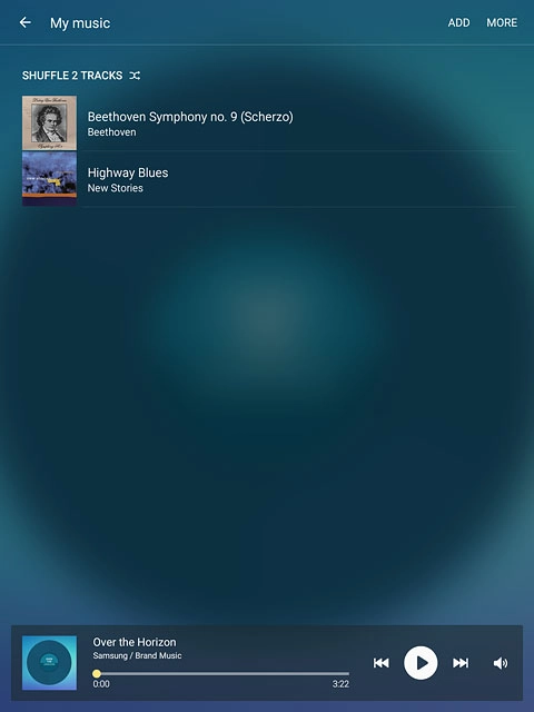 Press the required audio file.