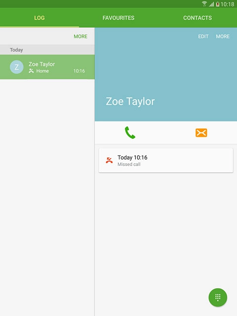 Press the call icon.