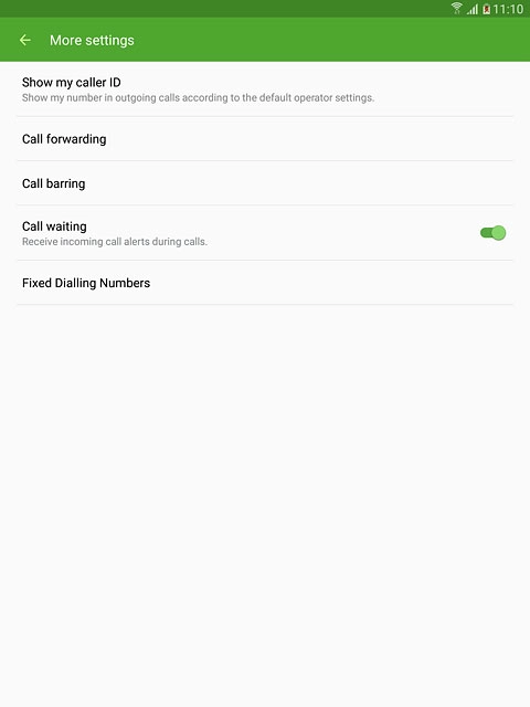 Press Call forwarding.