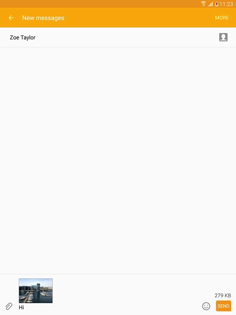Press SEND when you've finished your picture message.