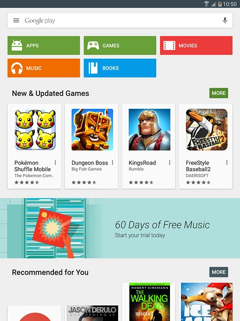 To search by name:Press Google play.