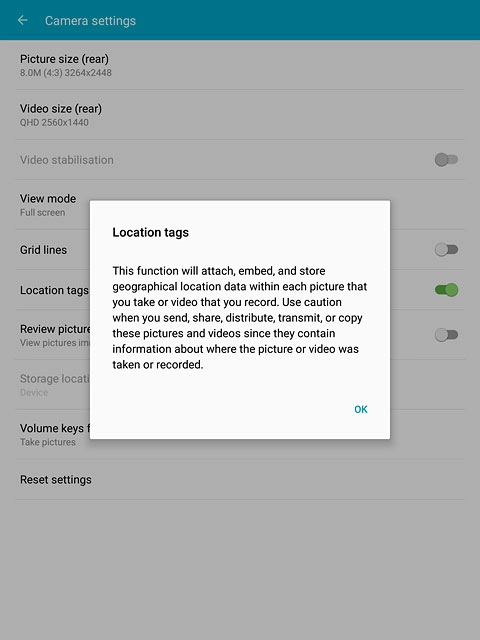 If you turn on the function:Press OK.