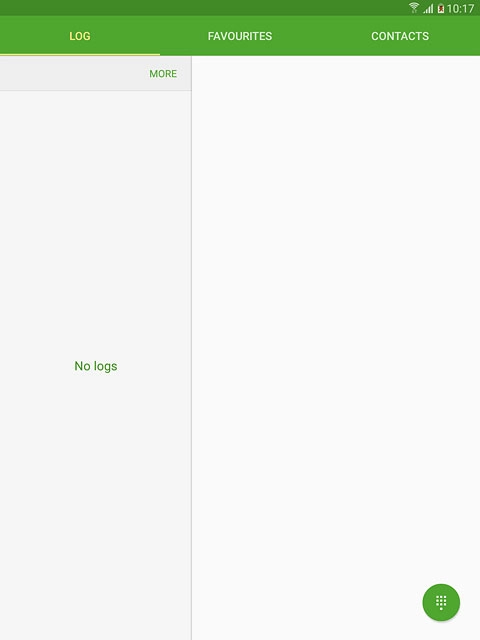 Press the keypad icon.