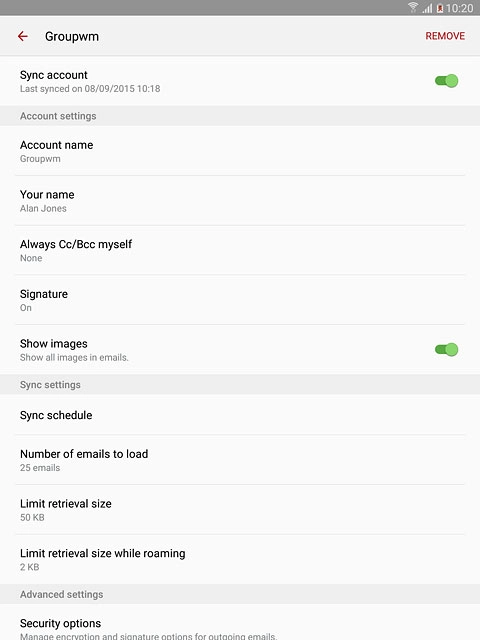 Press Sync schedule.