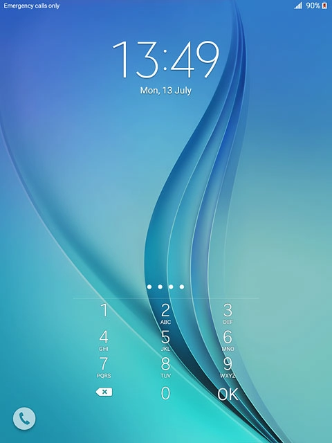 Key in your PIN and press OK.If your tablet rejects the SIM:Contact your distributor or service provider where you bought your tablet.
