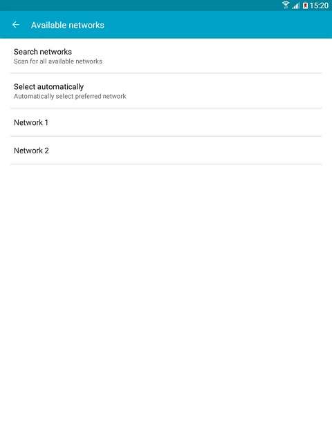 Press the required network.Your display will tell you if you have access to the network you've chosen.