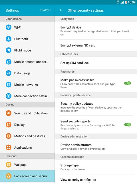 Press Set up SIM card lock.