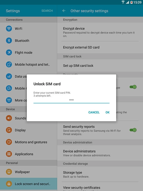Key in your PIN and press OK.
