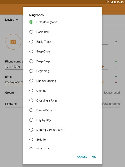 Press the different ring tones to listen to them.