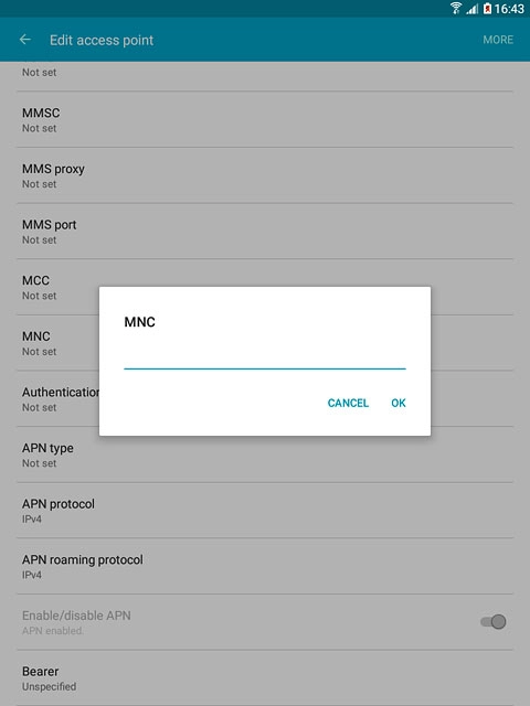 Key in 03 and press OK.