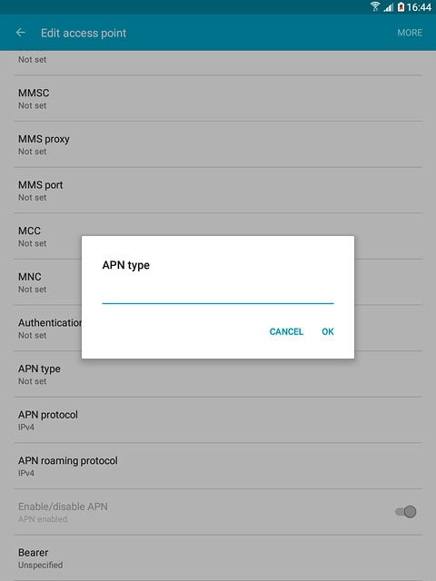 Key in mms and press OK.