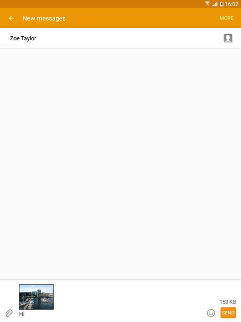 Press SEND when you've finished your picture message.