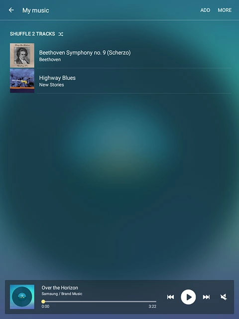 Press the required audio file.