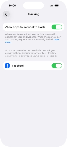 Press the indicator next to 