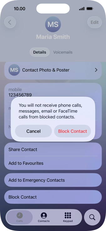 Press Block Contact.