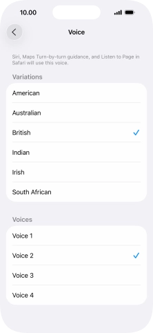 Press the required accent.