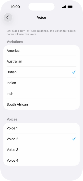 Press the required accent.