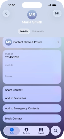 Press Block Contact.