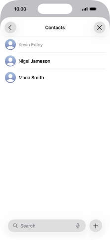 Press the required contact.