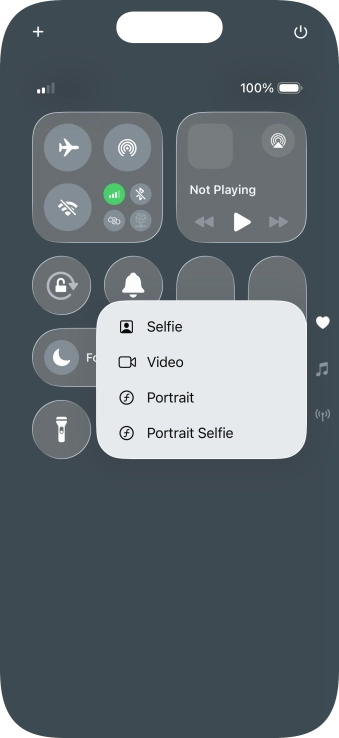 Press and hold the required function to see more actions.