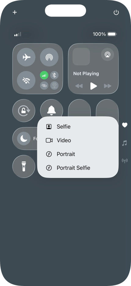 Press and hold the required function to see more actions.