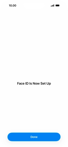 Press Done. If you haven't previously selected a phone lock code, key in a code of your own choice twice.