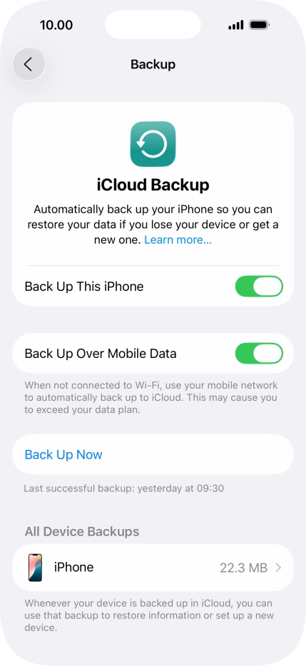 Press the indicator next to 
