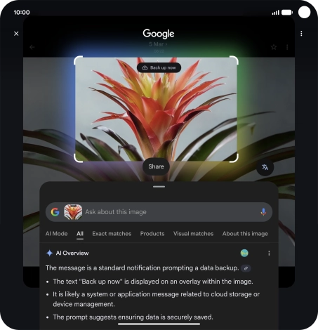 Follow the instructions on the screen to use the search results.