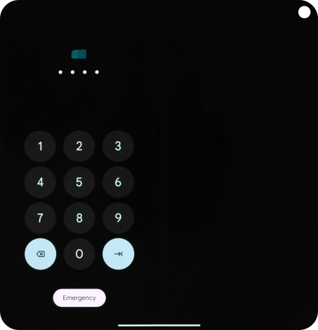 Key in a new four-digit PIN and press arrow right.