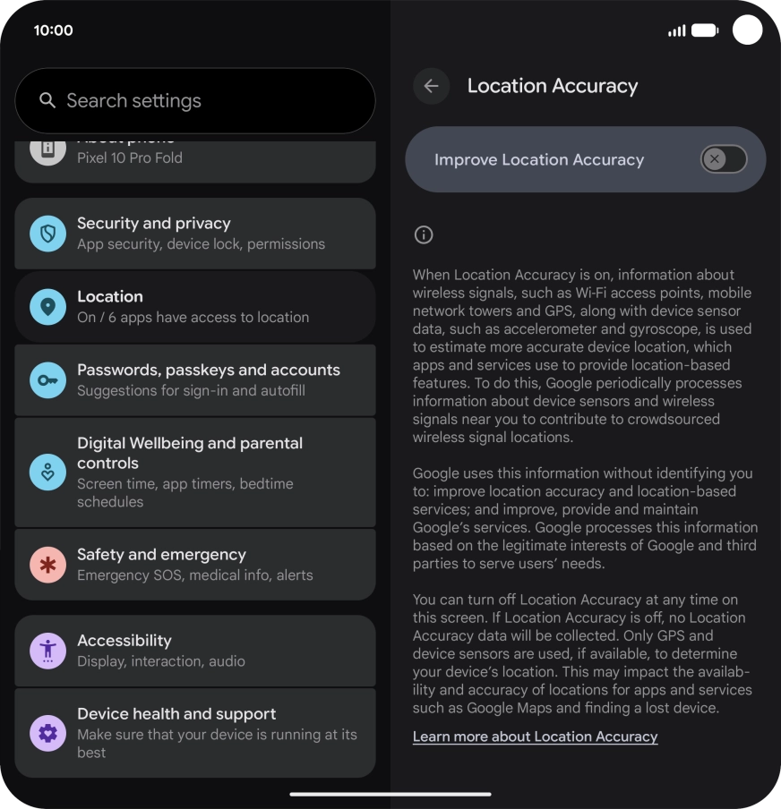 If you press the indicator next to 