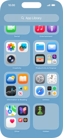 Press and hold the required app.