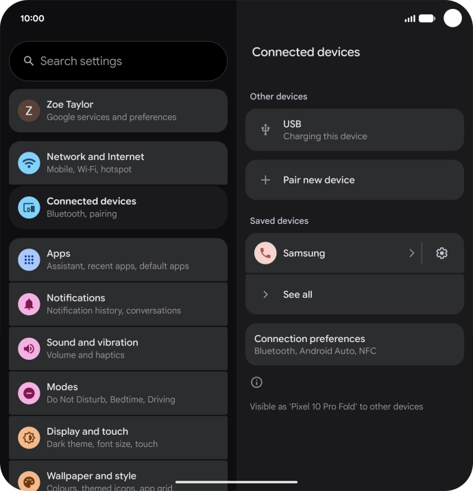 Slide your finger upwards starting from the bottom of the screen to return to the home screen.