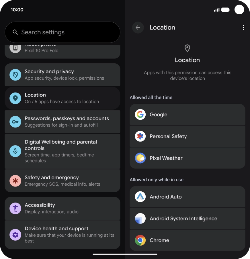 Press the required app.