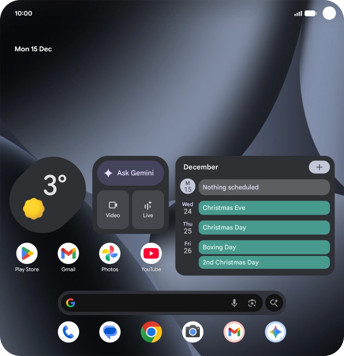 Slide two fingers downwards starting from the top of the screen.