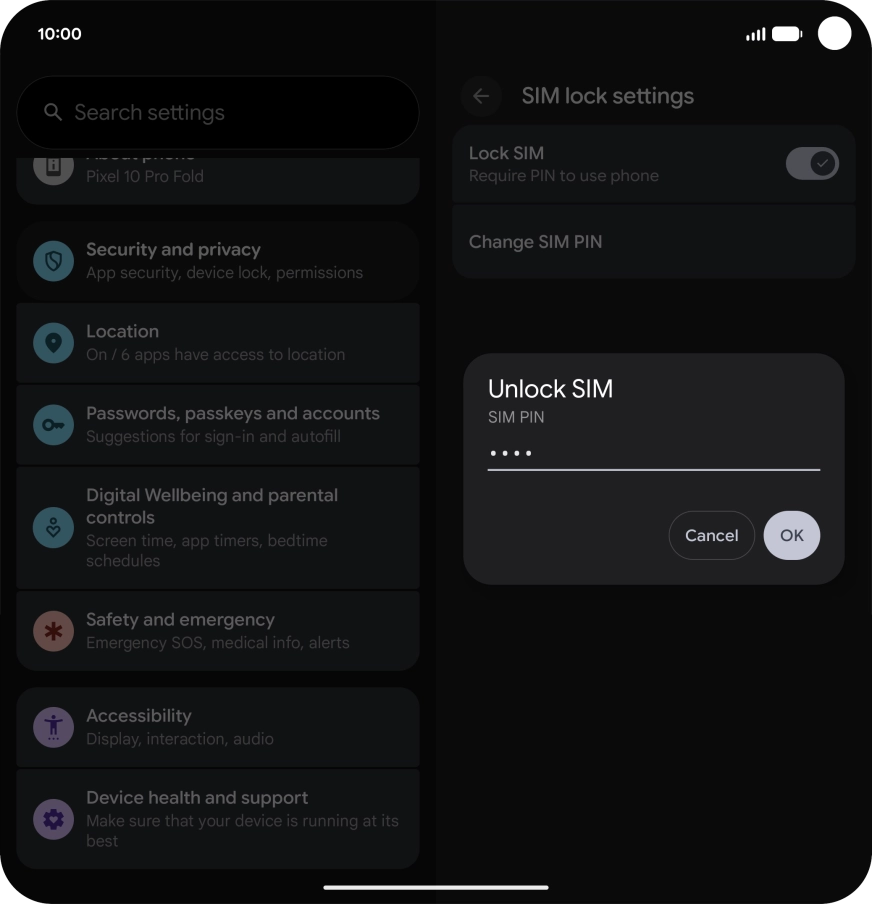 Key in your PIN and press OK.