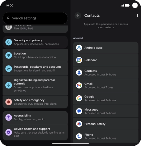 Press the required app.