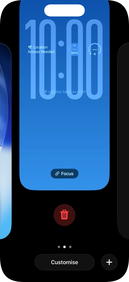 Press the delete icon.