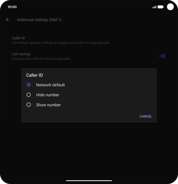 Press Show number to turn on caller identification.